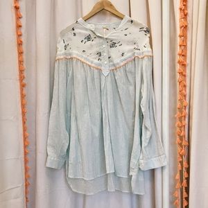 Free People long sleeve button up